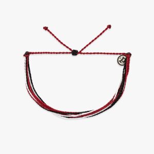 Maroon. Black & White Bracelet