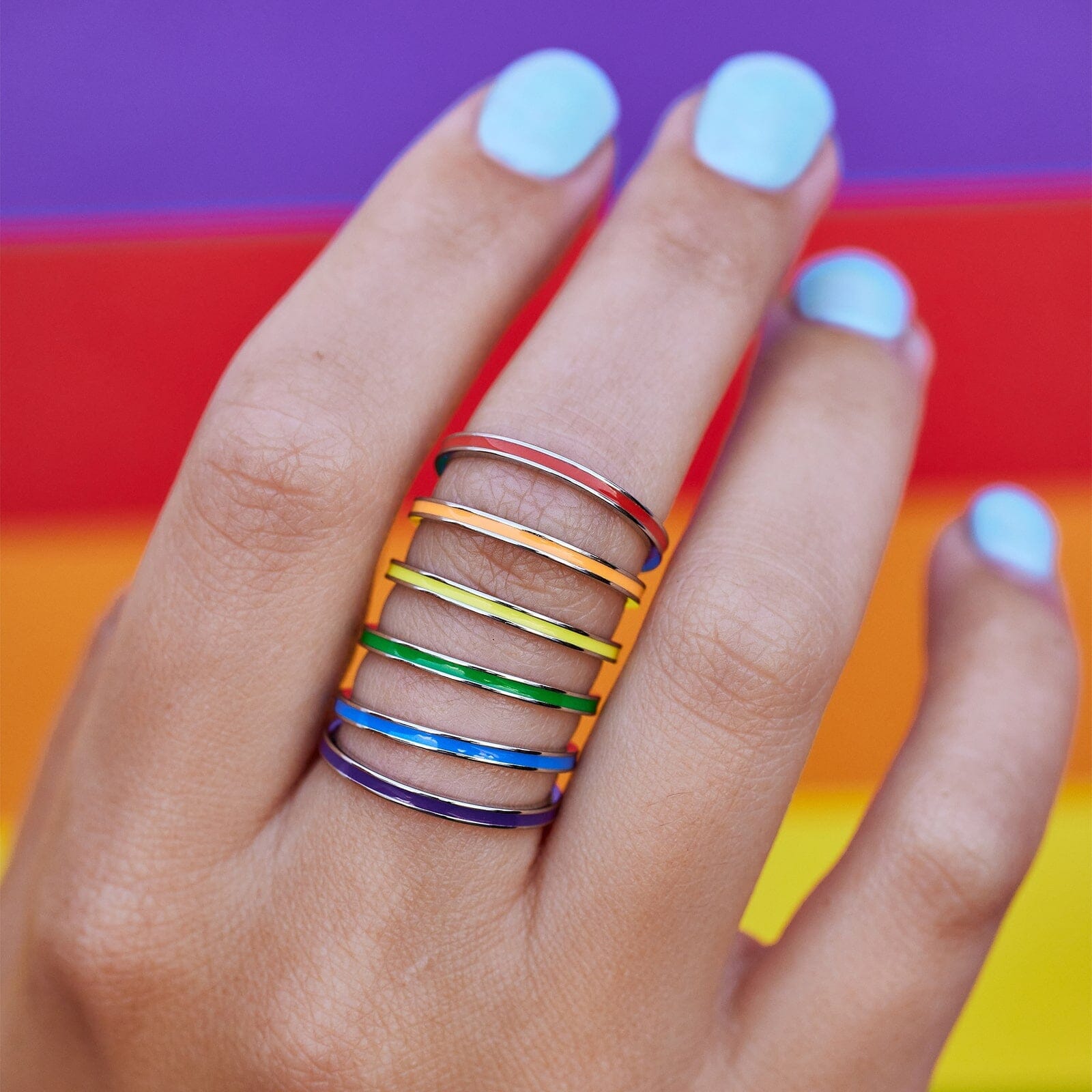 Rainbow Ring Stack - Image 3