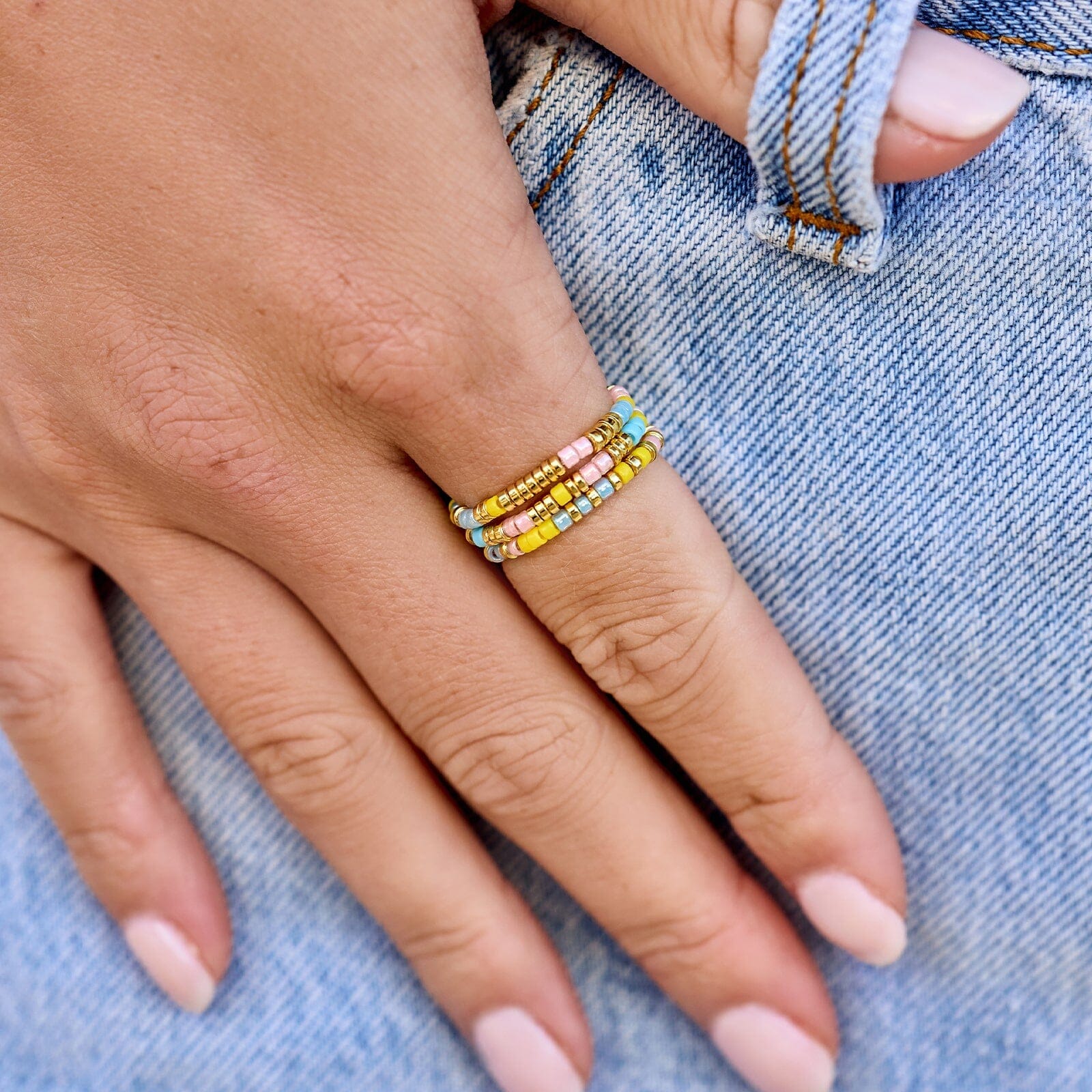 Sunset Beach Stretch Ring Set of 3 - Image 2