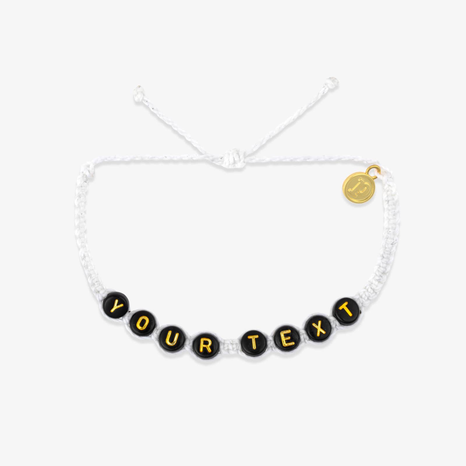 Black Alphabet Bead Bracelet - Image 19