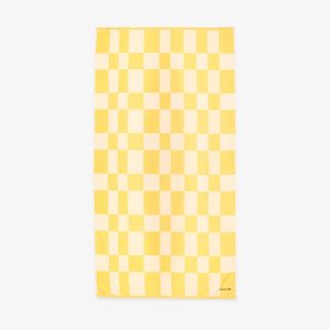 Yellow & White Checkerboard Towel
